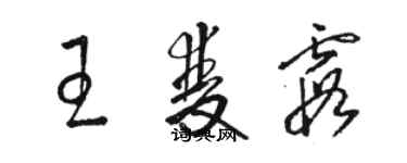 駱恆光王雙霞草書個性簽名怎么寫