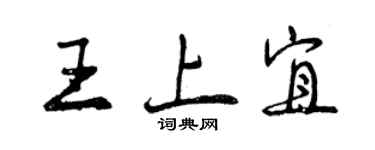 曾慶福王上宜行書個性簽名怎么寫