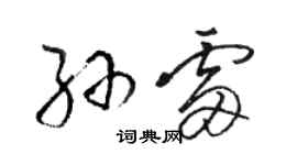 駱恆光孫雷草書個性簽名怎么寫