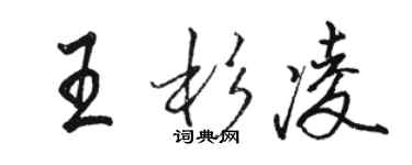 駱恆光王杉凌行書個性簽名怎么寫