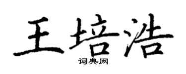 丁謙王培浩楷書個性簽名怎么寫