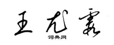 梁錦英王尤霞草書個性簽名怎么寫