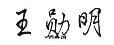 駱恆光王勛明行書個性簽名怎么寫