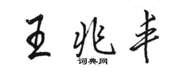 駱恆光王兆豐行書個性簽名怎么寫