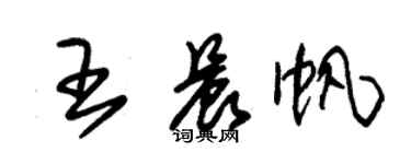 朱錫榮王晨帆草書個性簽名怎么寫