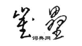 駱恆光崔壘草書個性簽名怎么寫