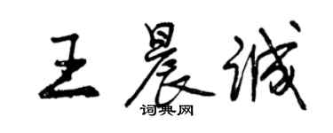曾慶福王晨誠行書個性簽名怎么寫