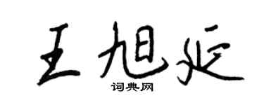 王正良王旭延行書個性簽名怎么寫