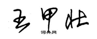 朱錫榮王甲壯草書個性簽名怎么寫