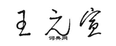駱恆光王元宣草書個性簽名怎么寫