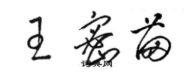 駱恆光王密苗草書個性簽名怎么寫