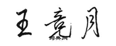 駱恆光王競月行書個性簽名怎么寫