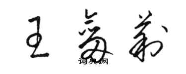 駱恆光王劍莉草書個性簽名怎么寫