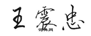 駱恆光王震忠行書個性簽名怎么寫