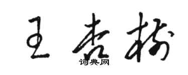 駱恆光王杏樹草書個性簽名怎么寫