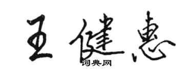 駱恆光王健惠行書個性簽名怎么寫