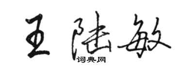 駱恆光王陸敏行書個性簽名怎么寫