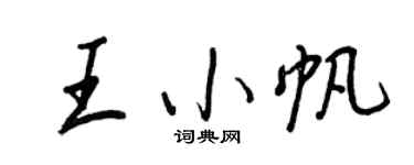 王正良王小帆行書個性簽名怎么寫