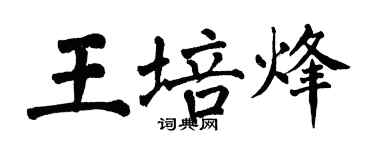 翁闓運王培烽楷書個性簽名怎么寫