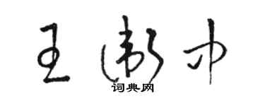 駱恆光王衛中草書個性簽名怎么寫