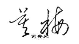 駱恆光莫梅草書個性簽名怎么寫