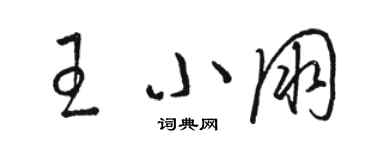 駱恆光王小朋草書個性簽名怎么寫