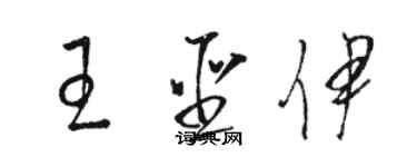 駱恆光王聖伊草書個性簽名怎么寫