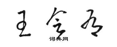 駱恆光王會有草書個性簽名怎么寫