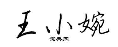 王正良王小婉行書個性簽名怎么寫