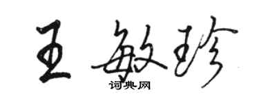 駱恆光王敏珍行書個性簽名怎么寫