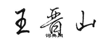 駱恆光王晉山行書個性簽名怎么寫