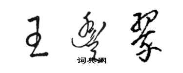 駱恆光王豐翠草書個性簽名怎么寫