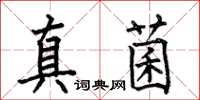 何伯昌真菌楷書怎么寫