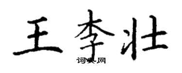 丁謙王李壯楷書個性簽名怎么寫