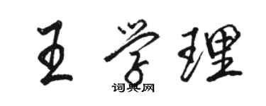 駱恆光王學理行書個性簽名怎么寫