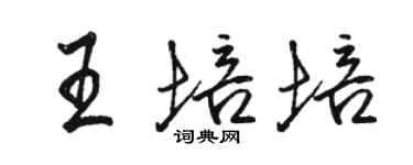 駱恆光王培培行書個性簽名怎么寫