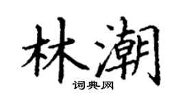 丁謙林潮楷書個性簽名怎么寫