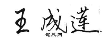 駱恆光王成蓮行書個性簽名怎么寫