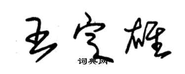 朱錫榮王定雄草書個性簽名怎么寫