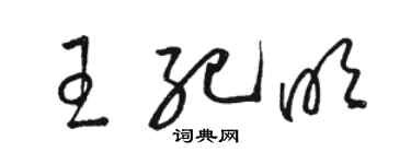 駱恆光王紀明草書個性簽名怎么寫