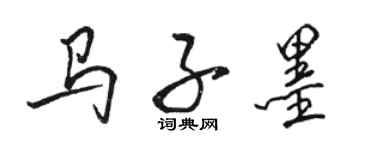 駱恆光馬子墨行書個性簽名怎么寫