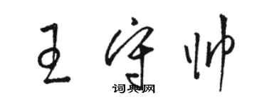 駱恆光王守帥草書個性簽名怎么寫