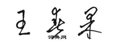 駱恆光王春果草書個性簽名怎么寫