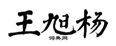 翁闓運王旭楊楷書個性簽名怎么寫