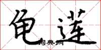 周炳元龜蓮楷書怎么寫