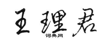 駱恆光王理君行書個性簽名怎么寫