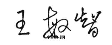 駱恆光王敏智草書個性簽名怎么寫