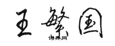 駱恆光王繁國行書個性簽名怎么寫