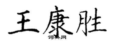 丁謙王康勝楷書個性簽名怎么寫