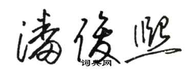 駱恆光潘俊熙草書個性簽名怎么寫